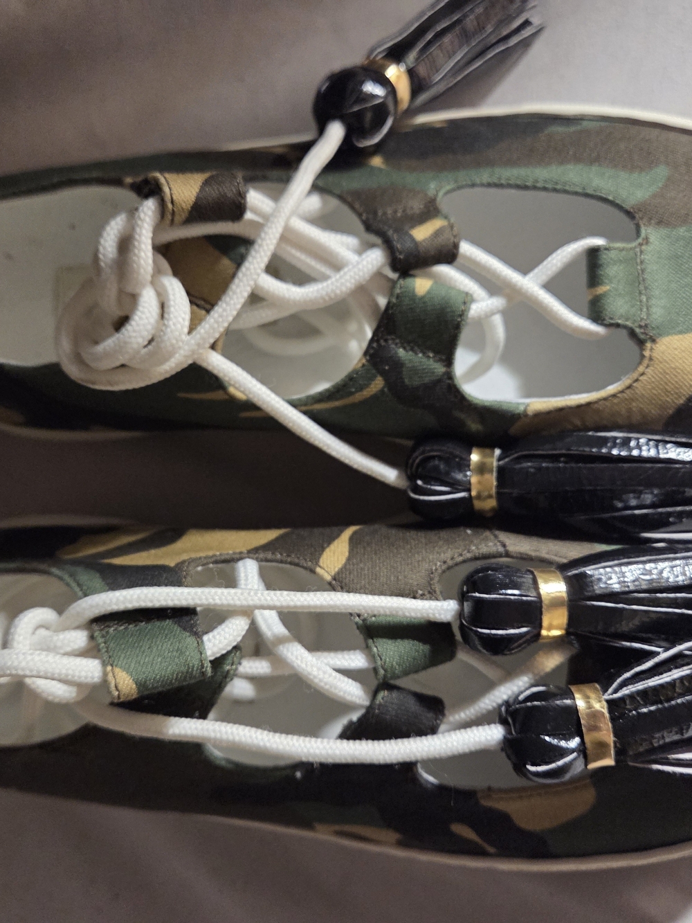 L'Autre Chose Camo Canvas Lace-Up Sneakers